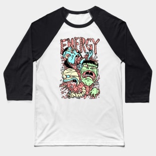 Energy - Halloween Candy Monsters Baseball T-Shirt